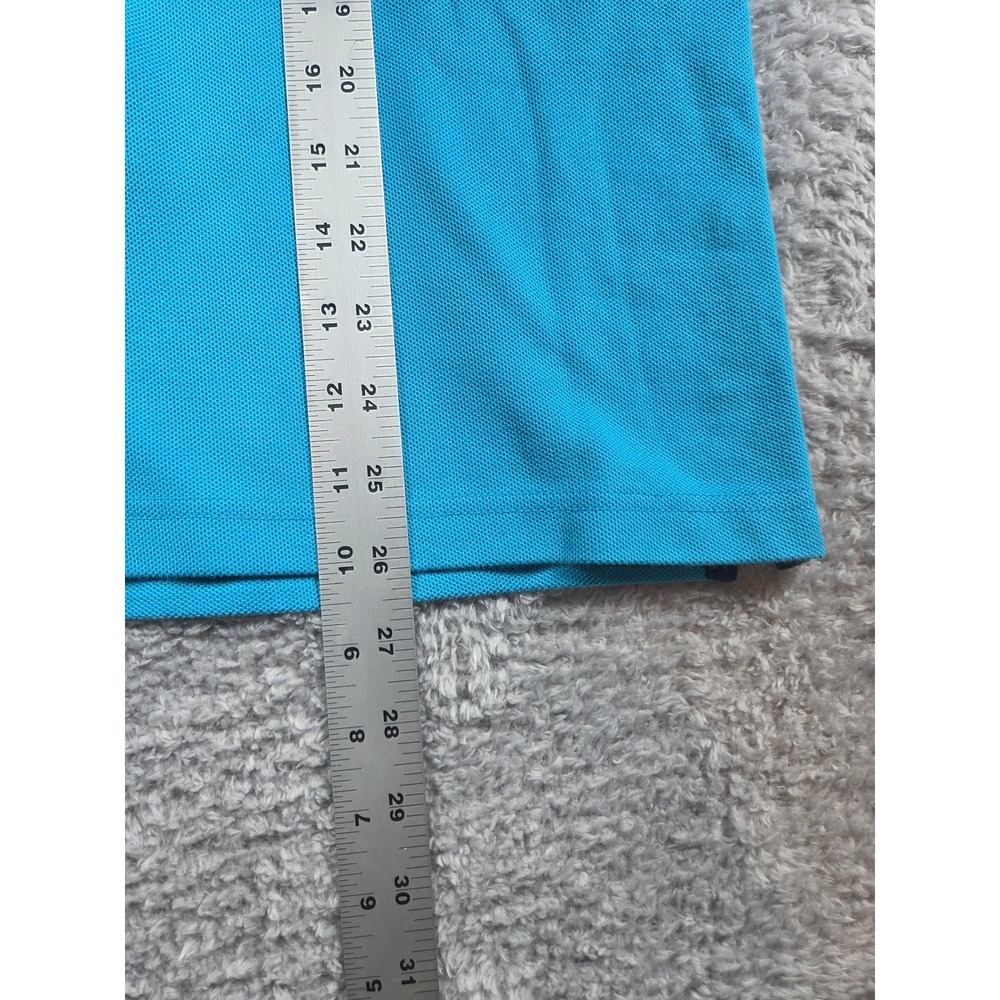 Club Room Performance Mens Polo Shirt Turquoise Blue Pique Short Sleeve Large - Picture 4 of 7